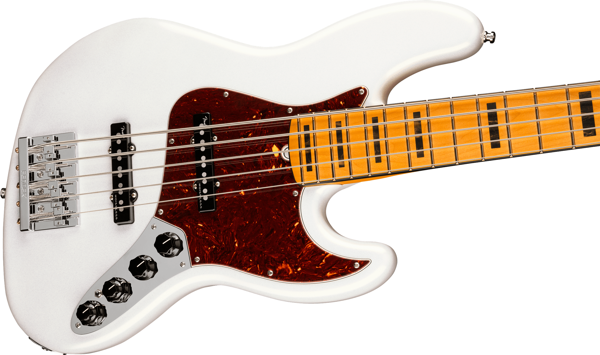 Fender American Ultra Jazz Bass Guitar V w/Maple Fretboard - Arctic Pearl