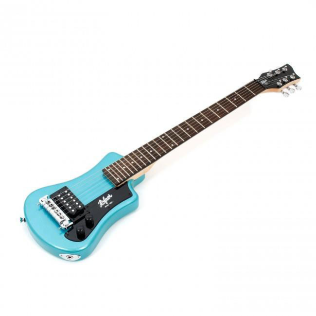 Hofner Shorty Electric Guitar with Gig Bag - Blue