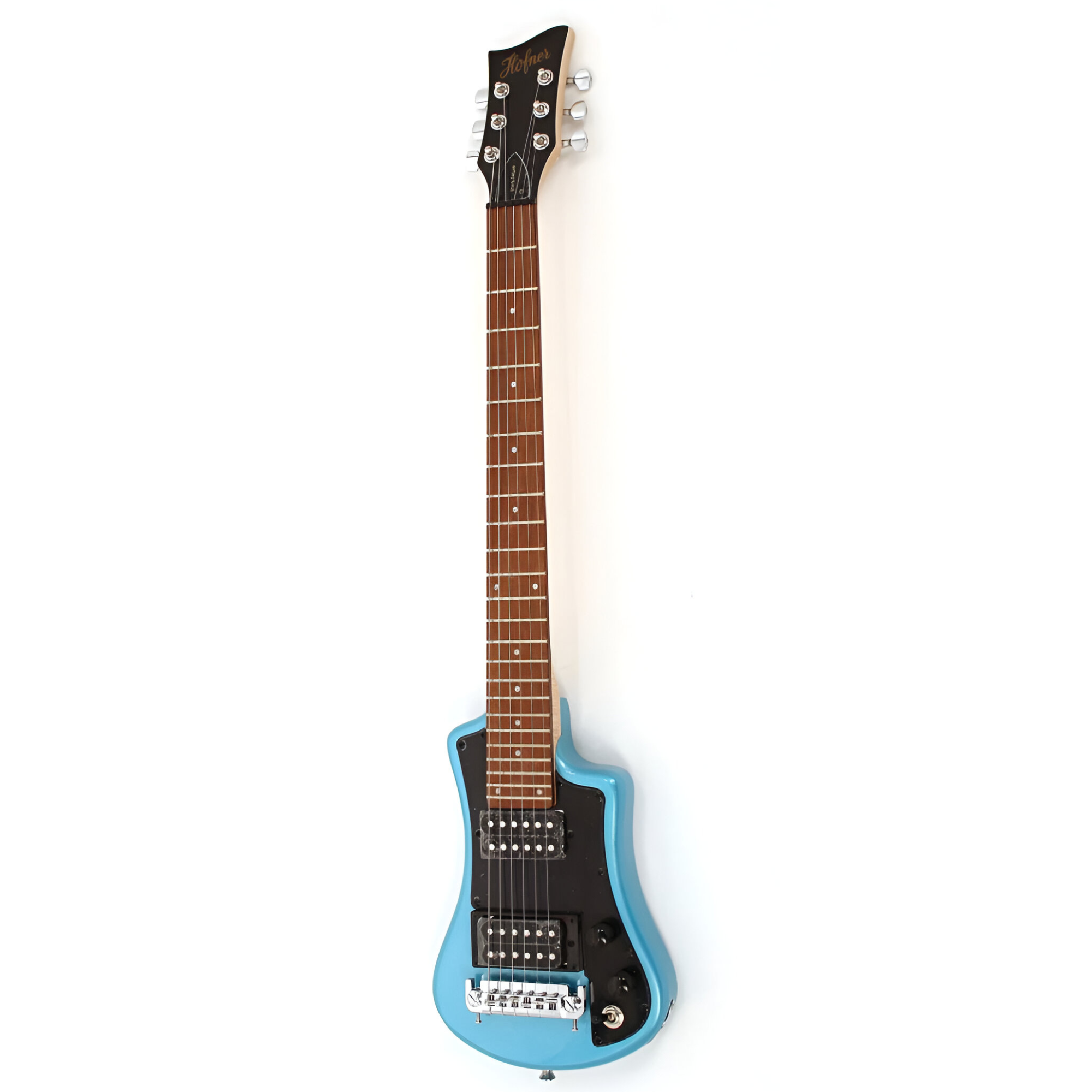 Hofner Deluxe Shorty Electric Guitar with Gig Bag - Blue