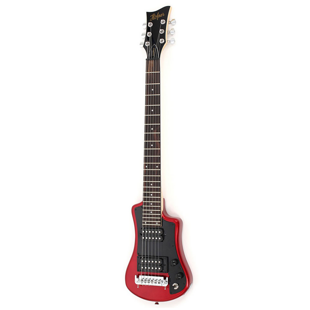 Hofner Deluxe Shorty Electric Guitar with Gig Bag - Red
