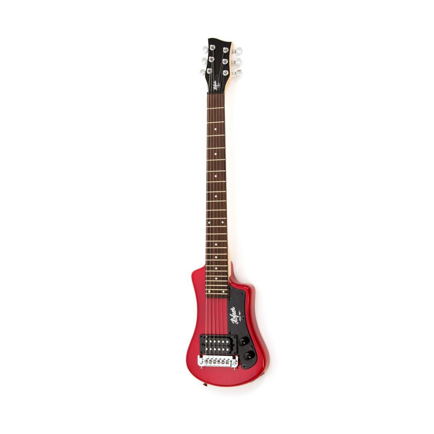 Hofner Shorty Electric Guitar with Gig Bag - Red
