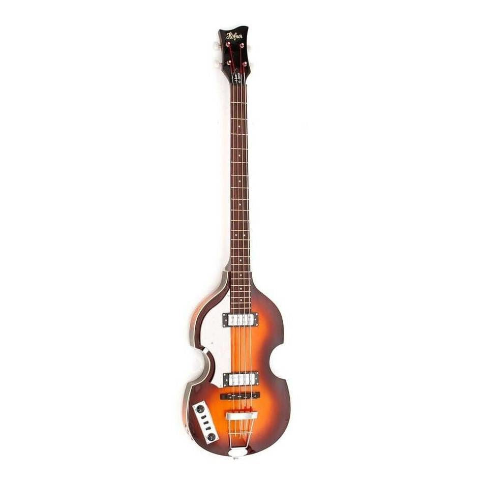 Hofner Ignition Series Left-Handed Violin Bass Guitar - Sunburst - With Case
