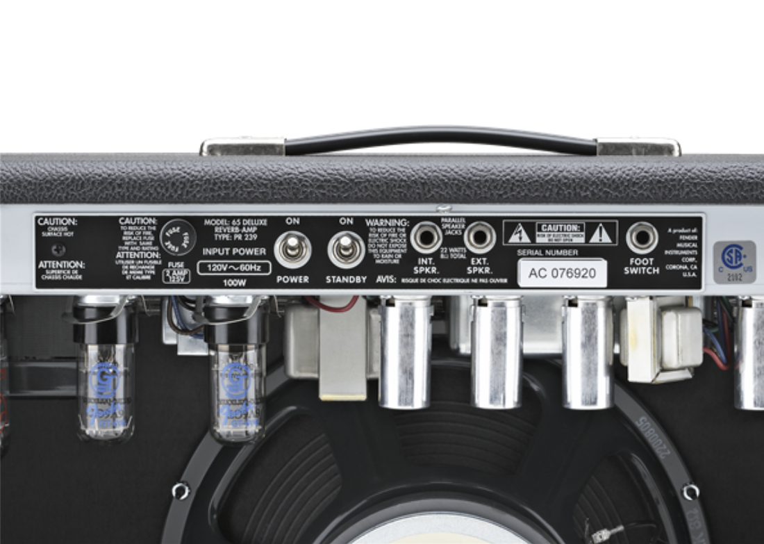 Fender '65 Deluxe Reverb 22W 1x12" Tube Guitar Combo Amplifier