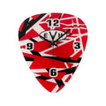 EVH Pick Shaped Clock - Red, White & Black Striped