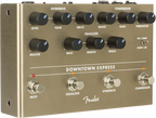 Fender Downtown Express Bass Multi Effect Pedal with multiple controls and input/output jacks for electric bass guitar.