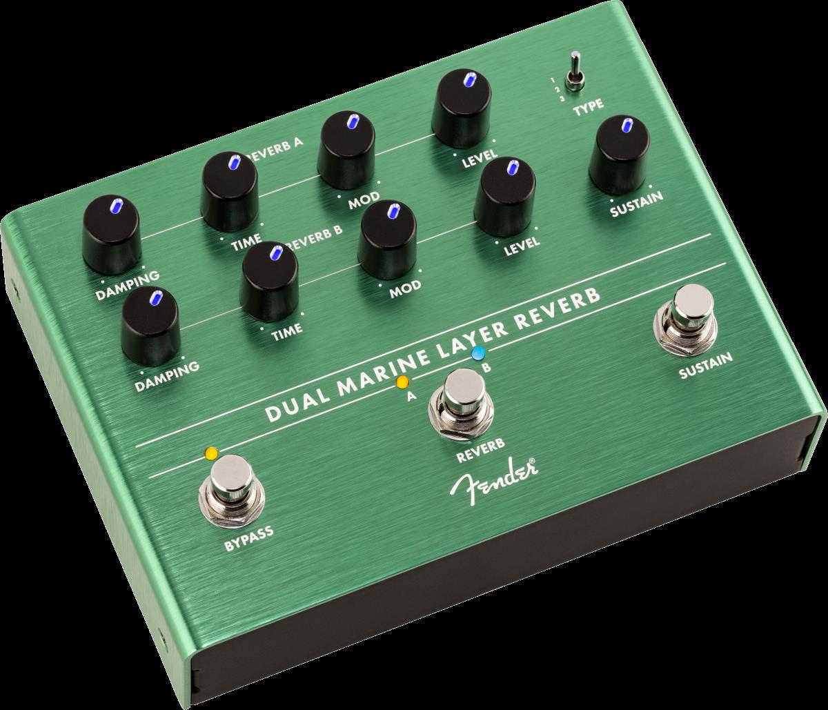 Fender Dual Marine Layer Reverb Guitar Effect Pedal
