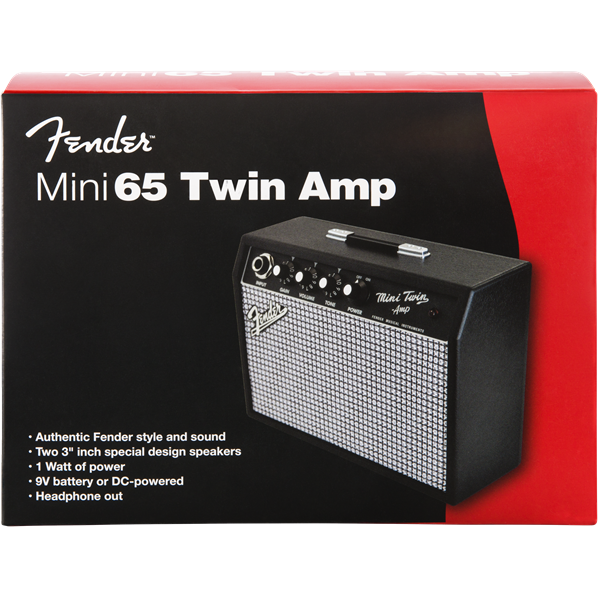 Fender Mini 65 Twin Amp Combo Guitar Amplifier with vintage-style control panel and compact design for portable sound.