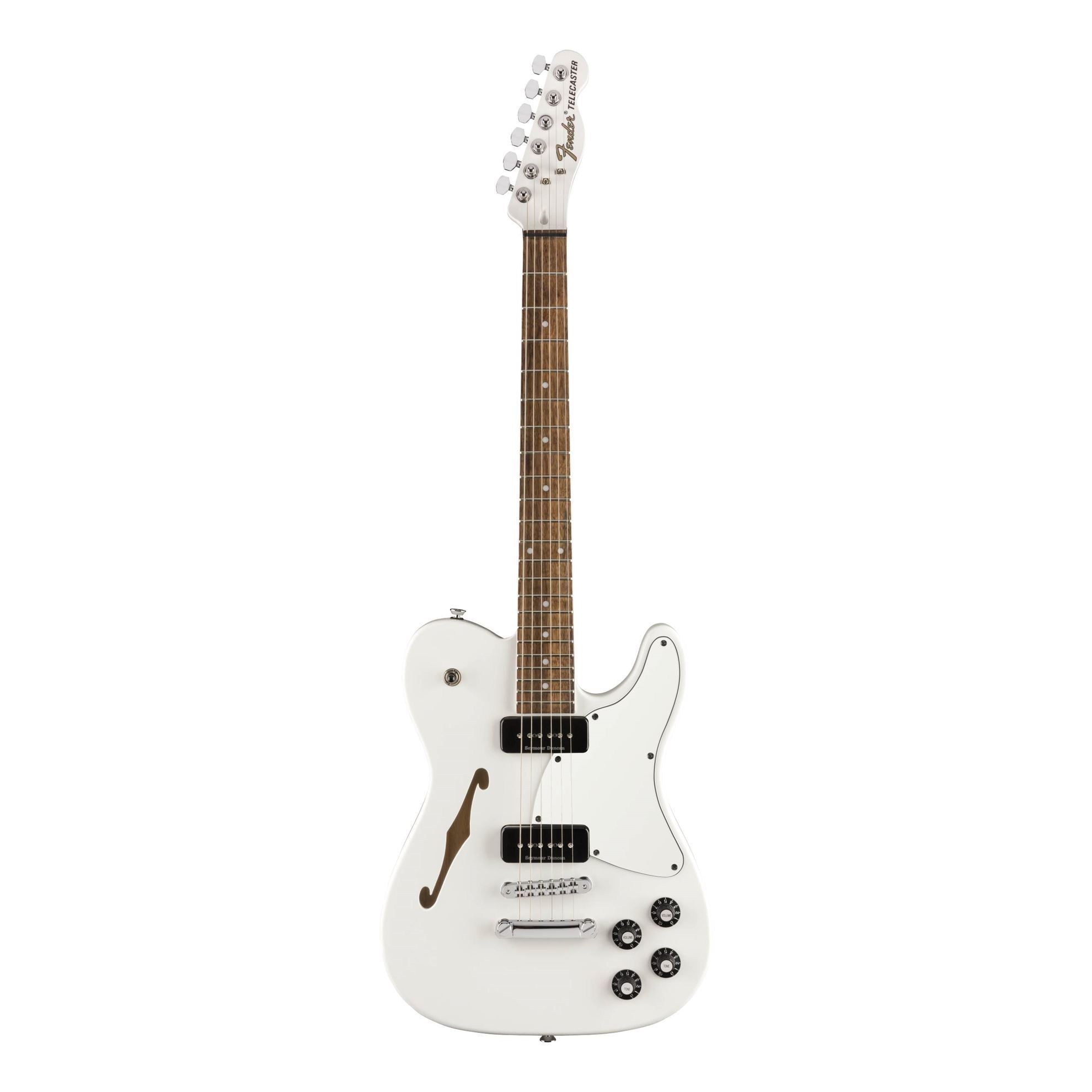 Fender Jim Adkins JA 90 Telecaster Thinline Electric Guitar w/Laurel Fretboard - White