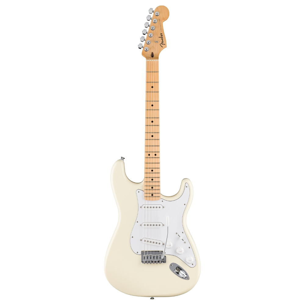 Fender Standard Stratocaster Maple FB White Pickguard Olympic White