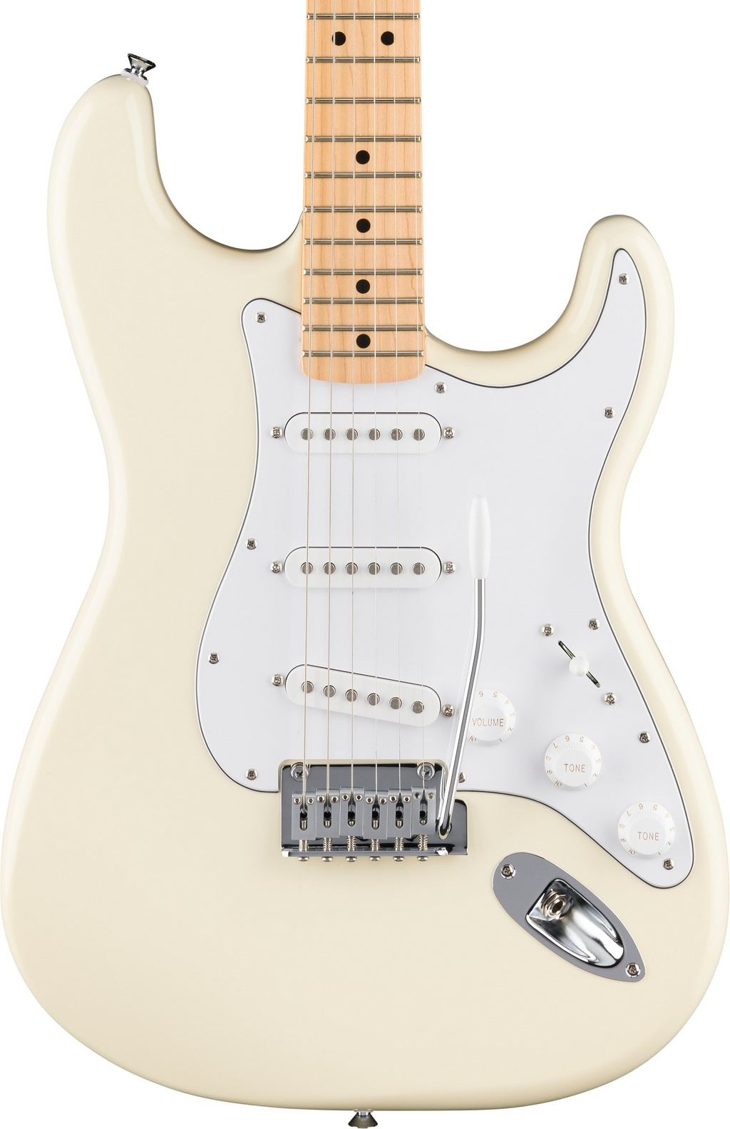Fender Standard Stratocaster Maple FB White Pickguard Olympic White