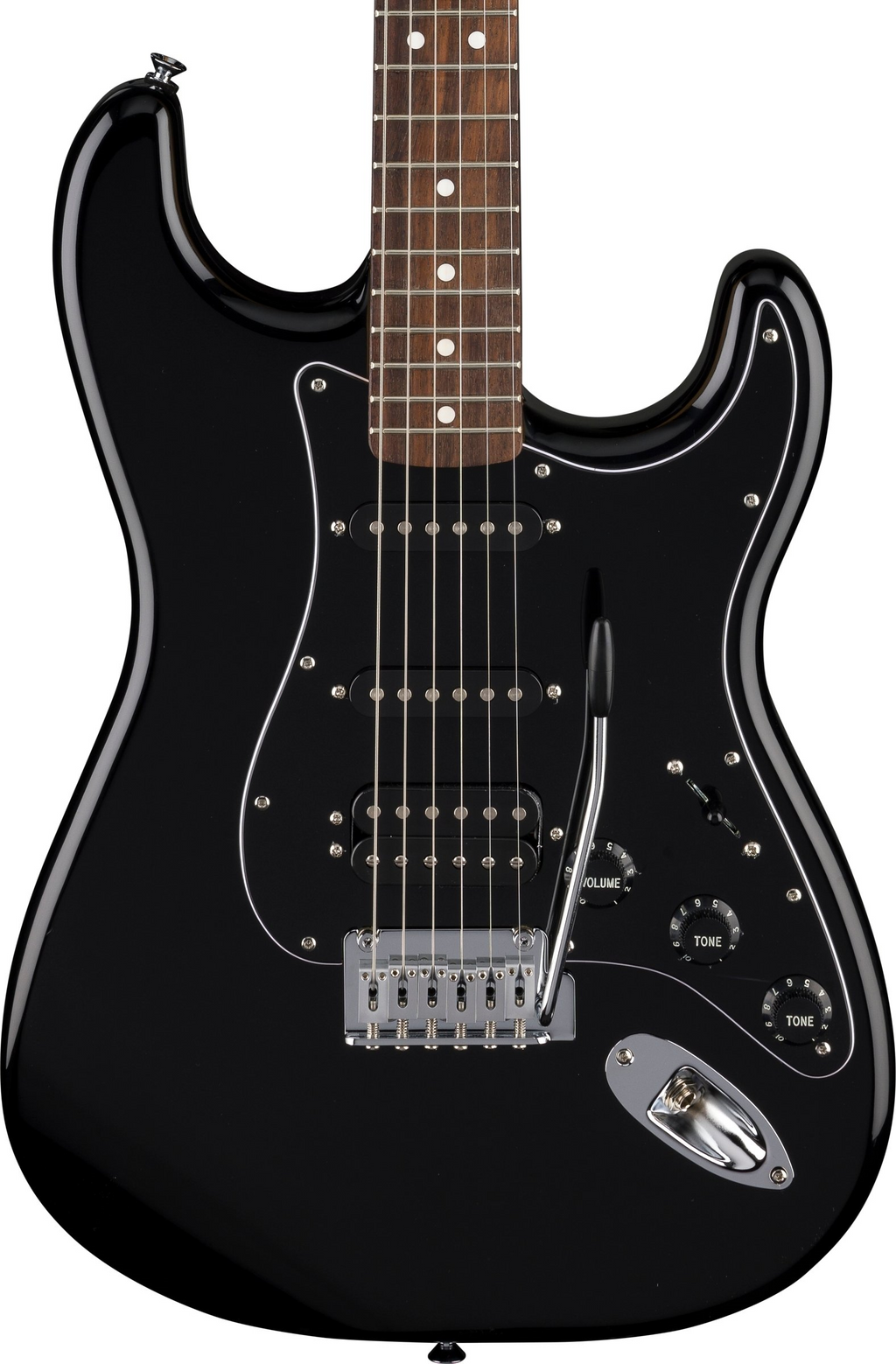Fender Standard Stratocaster HSS Laurel FB Black Pickguard Black