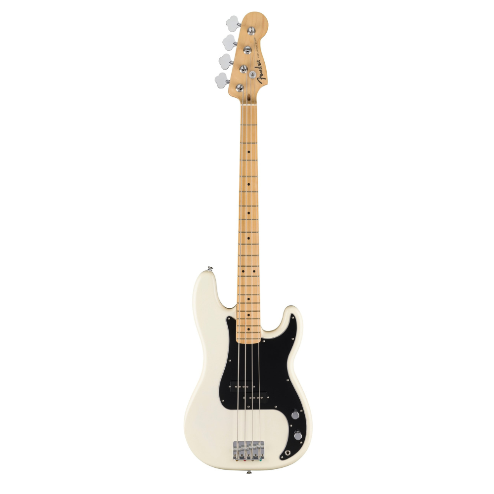 Fender Standard Precision Bass Maple FB Black Pickguard Olympic White