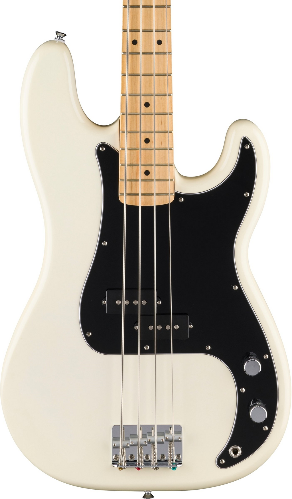Fender Standard Precision Bass Maple FB Black Pickguard Olympic White