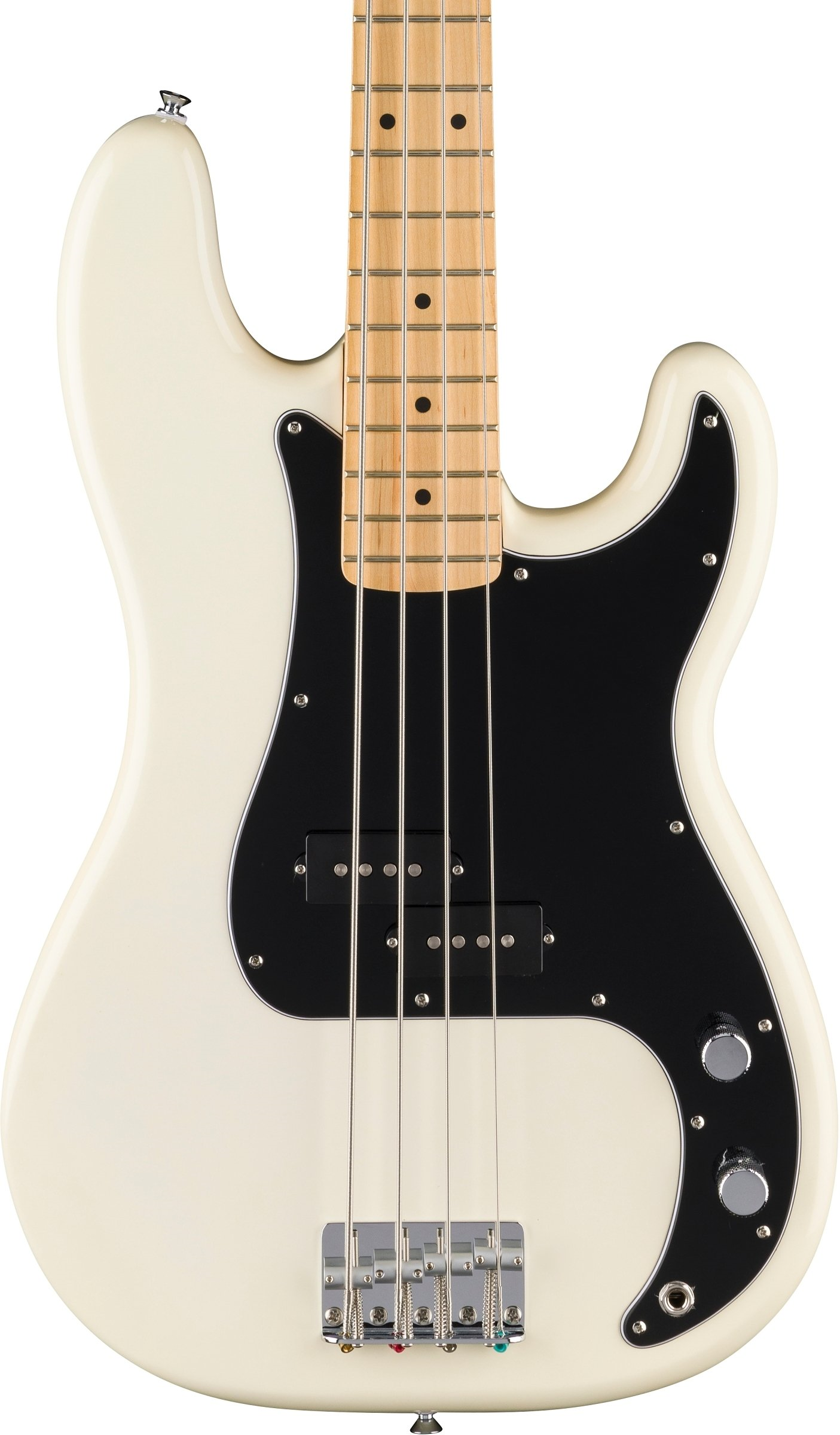 Fender Standard Precision Bass Maple FB Black Pickguard Olympic White