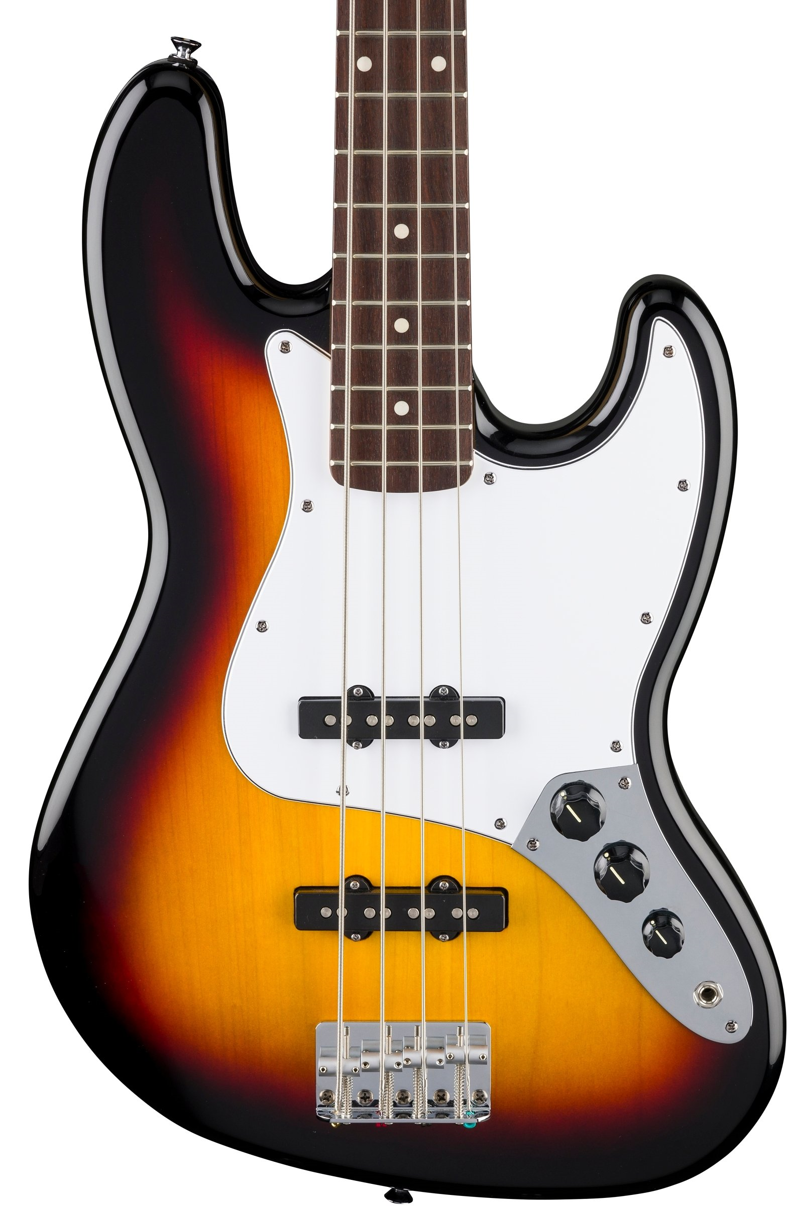 Fender Standard Jazz Bass Laurel FB White Pickguard 3-Color Sunburst