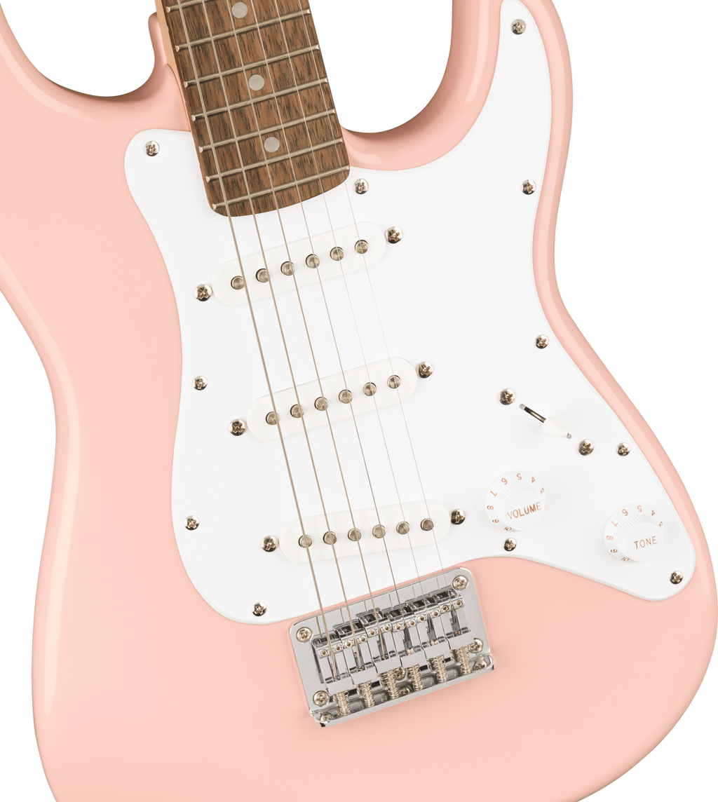 Squier Mini Stratocaster Electric Guitar w/Laurel Fretboard - Shell Pink