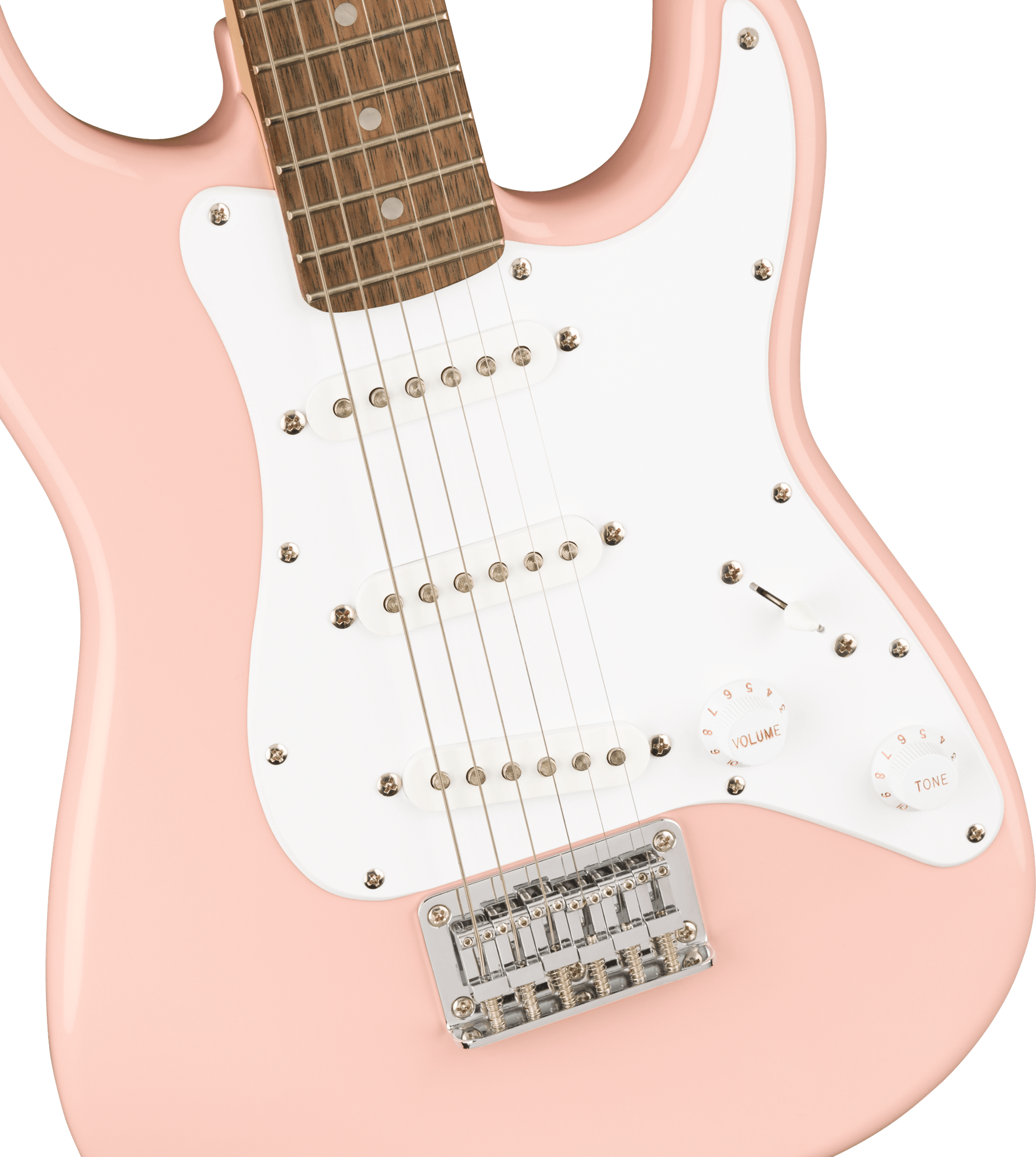 Squier Mini Stratocaster Electric Guitar w/Laurel Fretboard - Shell Pink