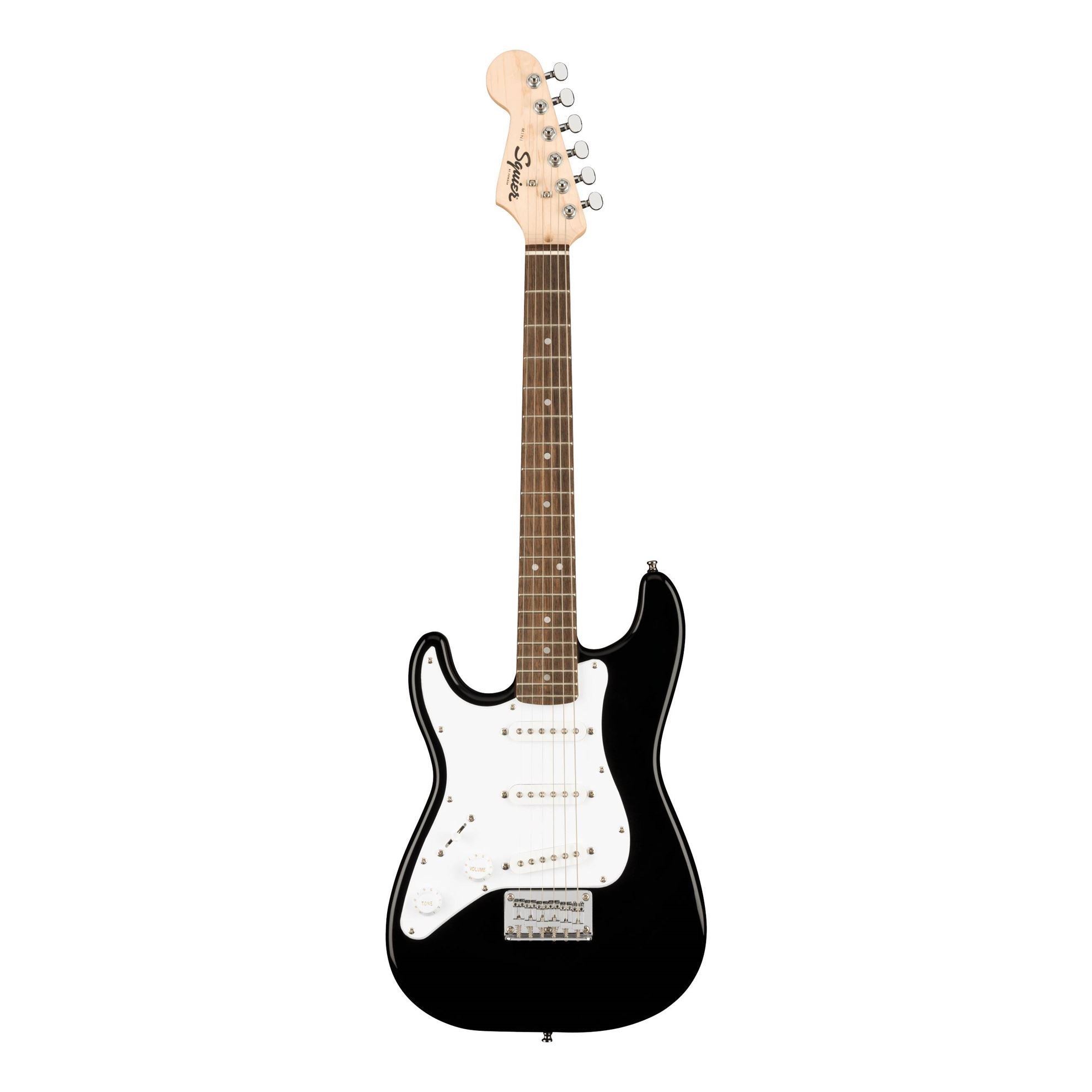 Squier Mini Stratocaster Left-Handed Electric Guitar with Laurel Fretboard in Black