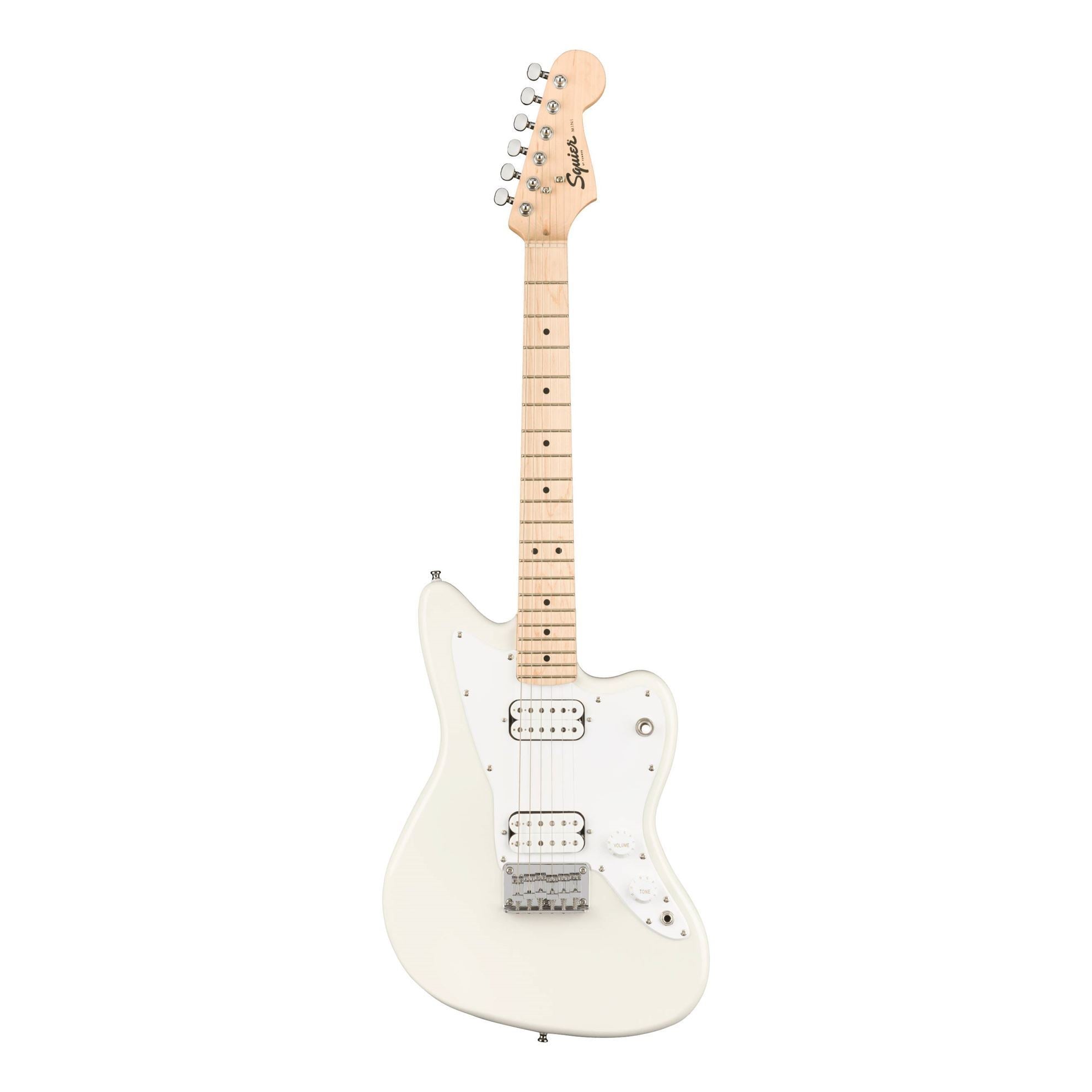 Squier Mini Jazz HH Electric Guitar w/Maple Fretboard - Olympic White