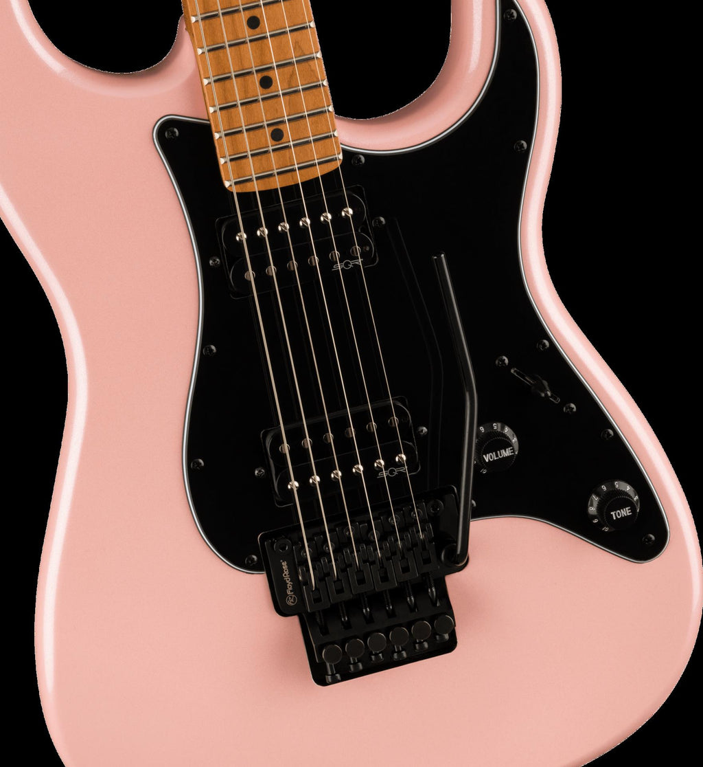 Squier Contemporary Stratocaster HH FR Electric Guitar with Roasted Maple Fingerboard in Shell Pink Pearl