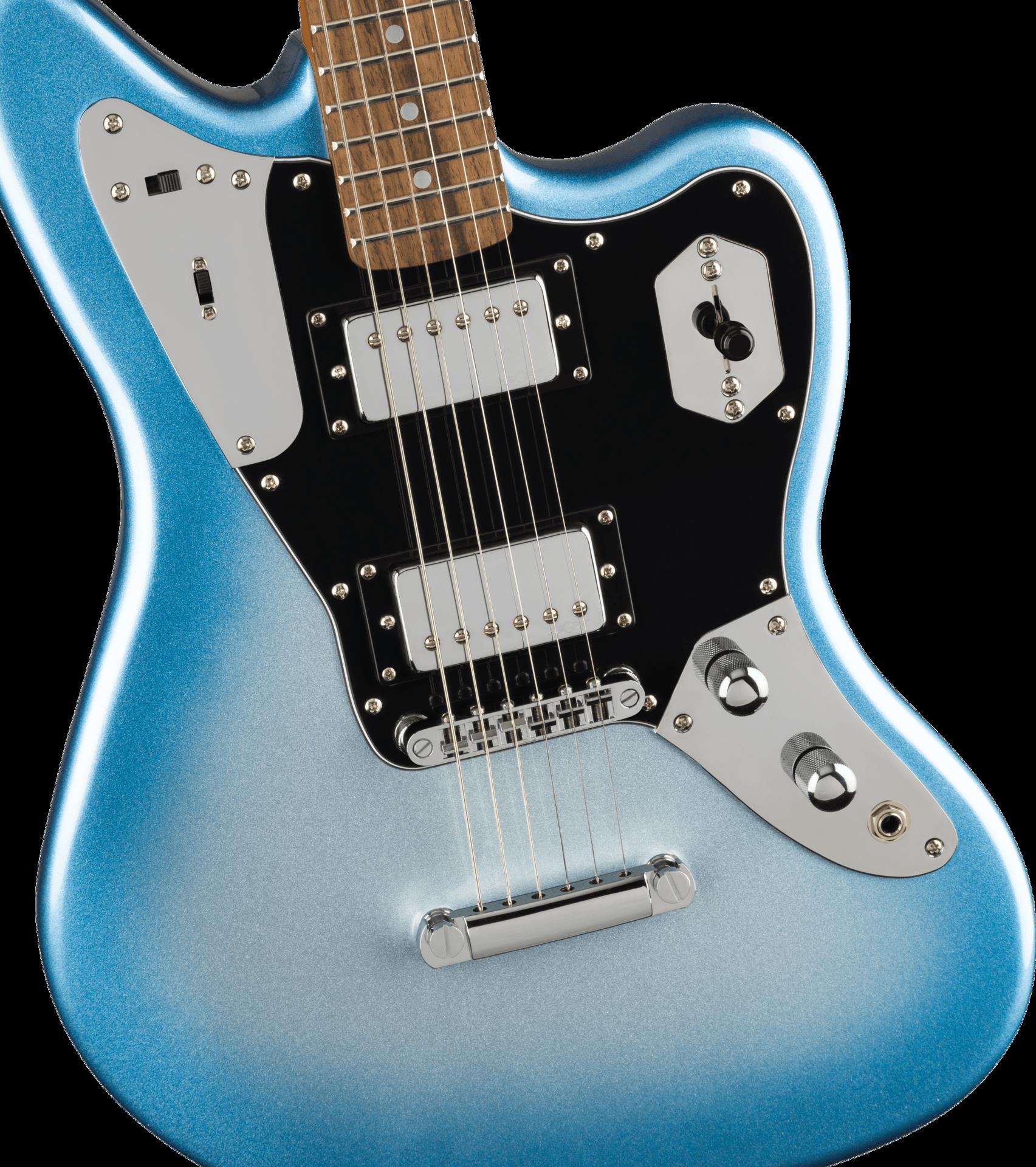 Squier Contemporary Jaguar HH ST Electric Guitar with Laurel Fingerboard in Sky Burst Metallic