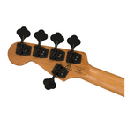 Squier Contemporary Active Jazz 5 String Bass Guitar HH V Roasted Maple FB Gunmetal Metallic