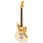 Squier J Mascis Signature Model Jazzmaster Electric Guitar with Laurel Fretboard in Vintage White