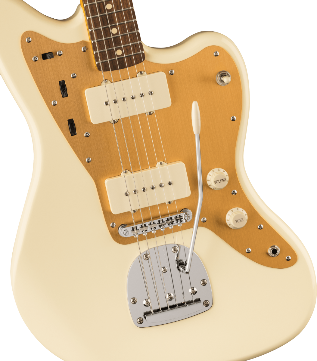 Squier J Mascis Signature Model Jazzmaster Electric Guitar with Laurel Fretboard in Vintage White