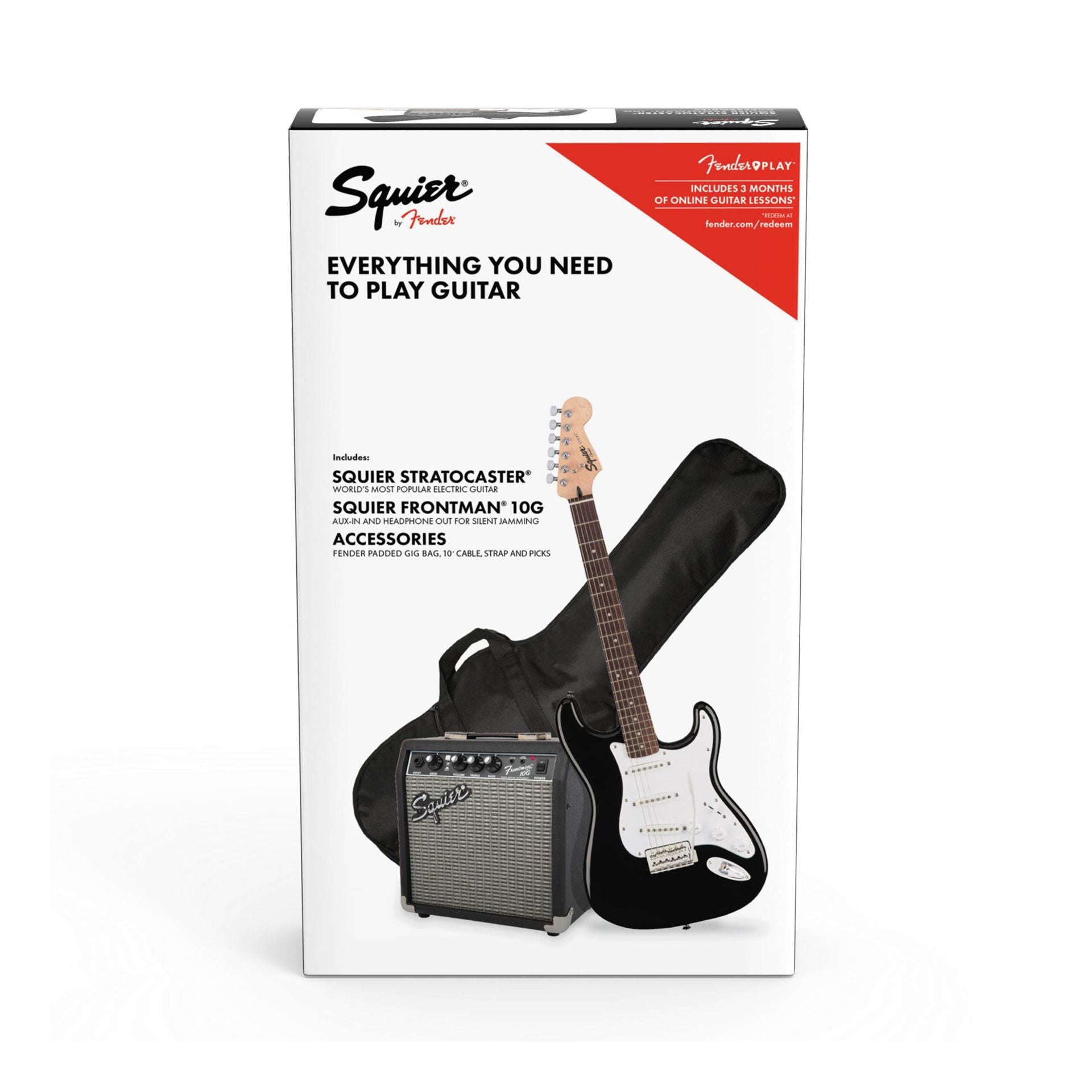 Squier Strat Pack Frontman 10G Electric Guitar - Black