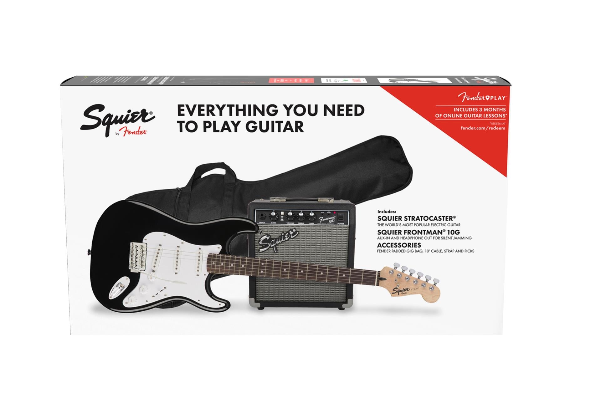 Squier Strat Pack Frontman 10G Electric Guitar - Black