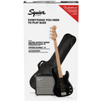 Squier Affinity Precision PJ Bass Pack with Fender Rumble 15 Amplifier and Accessories - Black