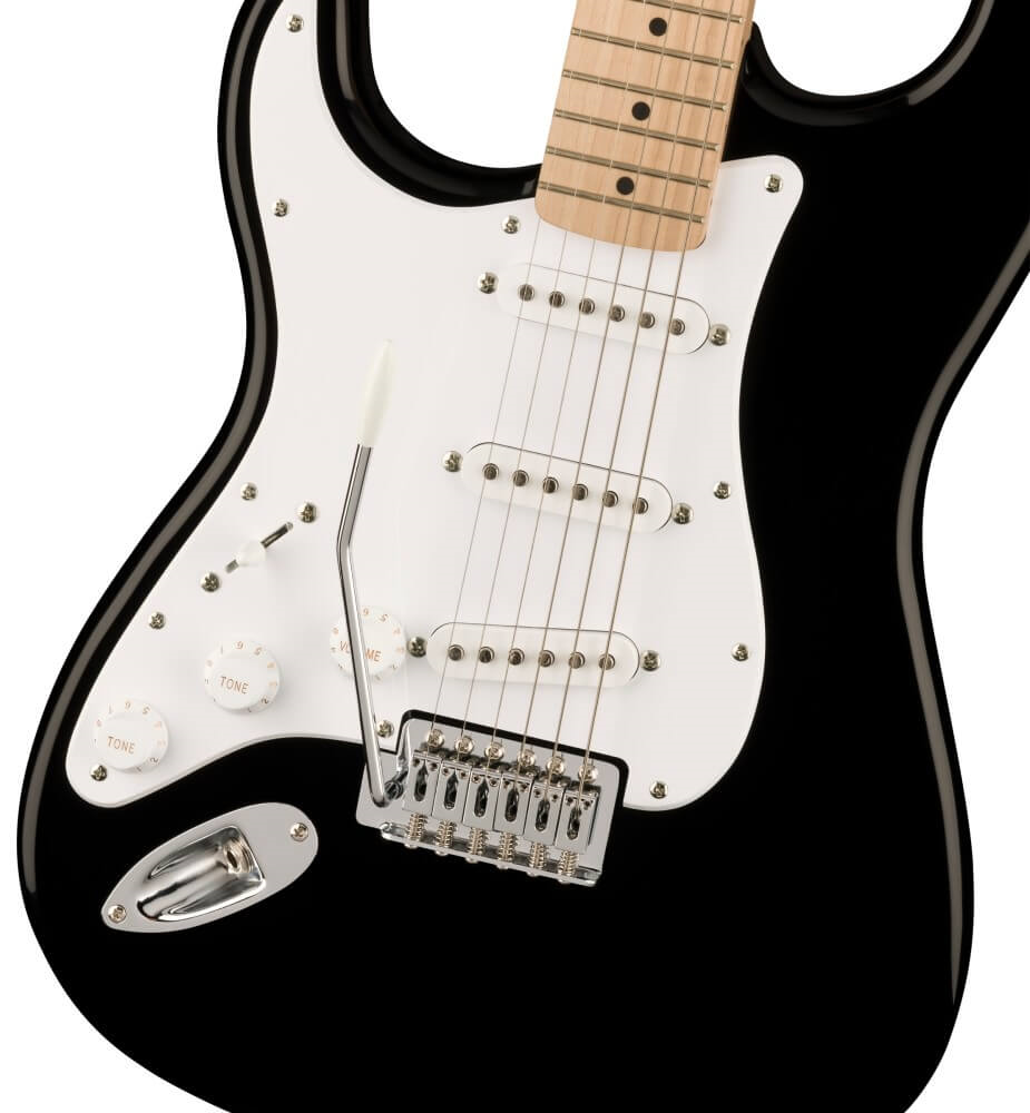 Squier Sonic Stratocaster Left-Handed Electric Guitar with Maple Fretboard - Black