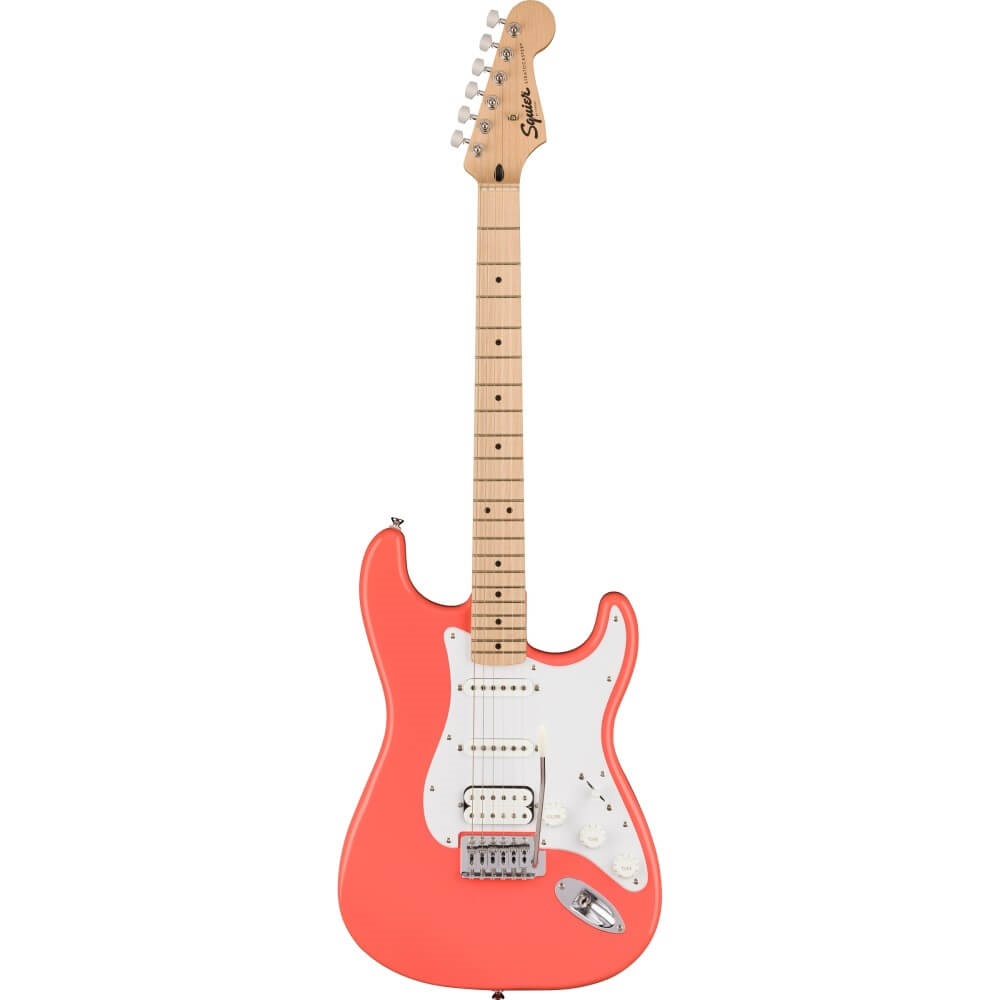 Squier Sonic Stratocaster HSS Electric Guitar with Maple Fretboard - Tahitian Coral