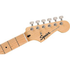 Squier Sonic Stratocaster HSS 2-Color Sunburst, black pickguard — headstock front