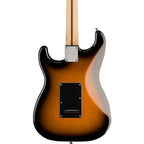 Squier Sonic Stratocaster HSS 2-Color Sunburst, black pickguard — body rear view