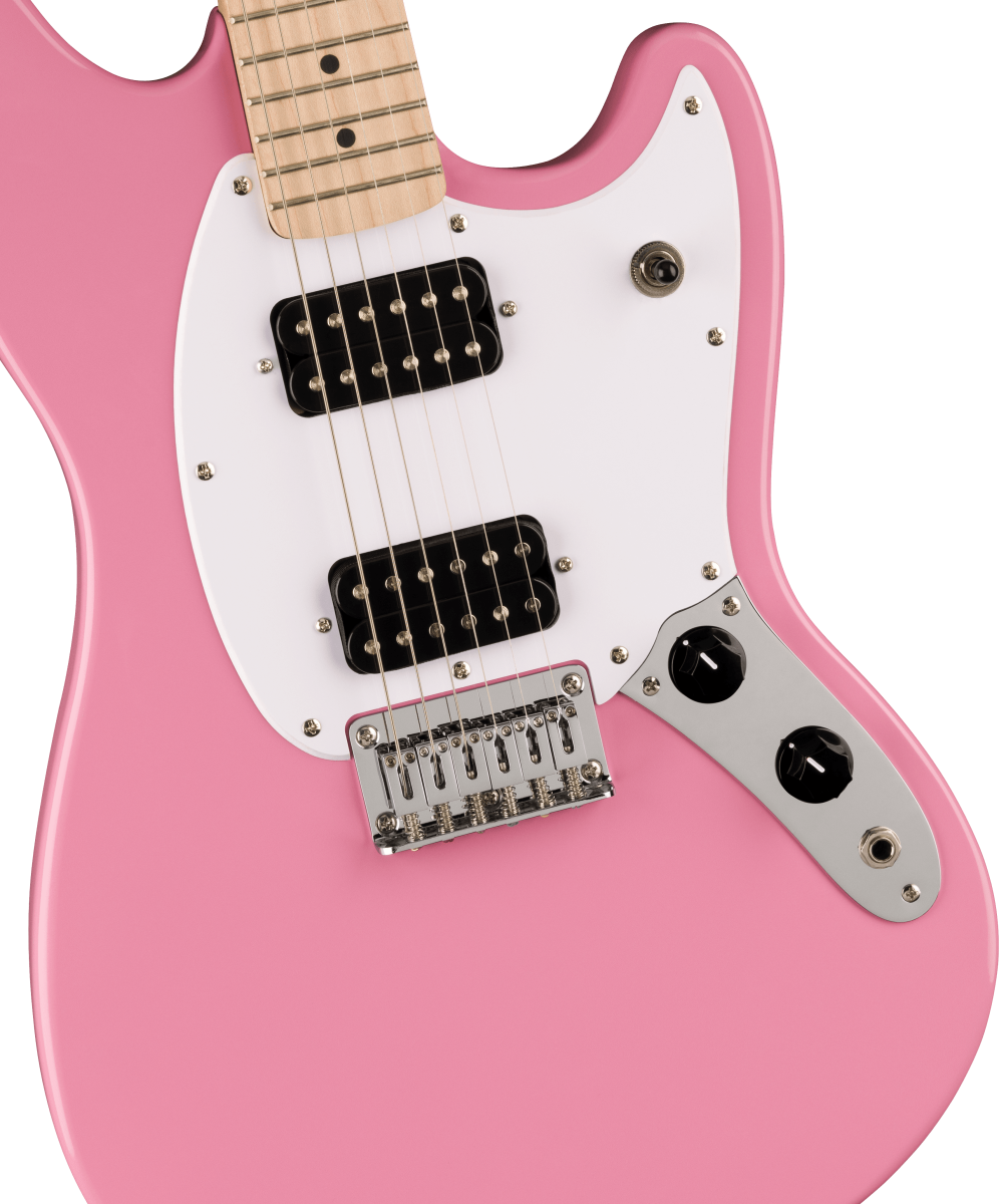 Squier Sonic Mustang HH with Maple Fretboard in Flash Pink