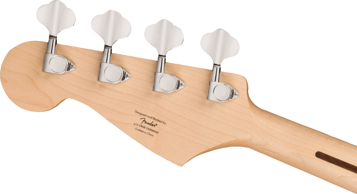 Squier Sonic Bronco Bass Map FB White Pickguard Tahitian Coral