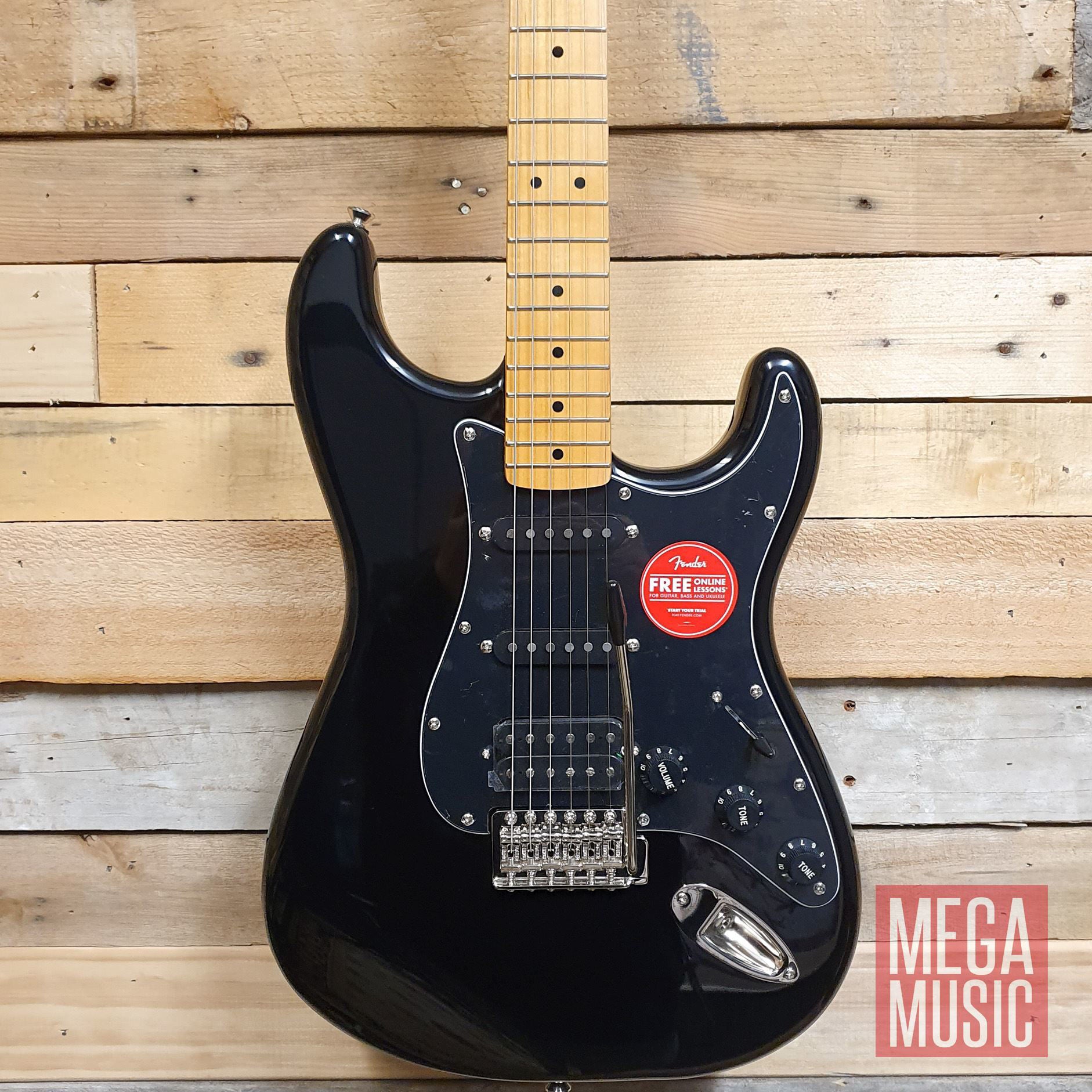 Squier Classic Vibe 70s Stratocaster HSS Electric Guitar - Maple Neck - Black