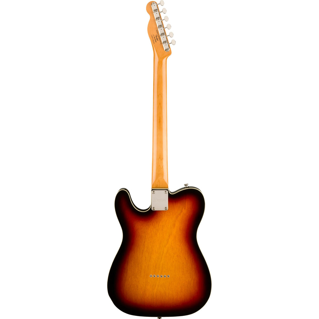 Squier Classic Vibe 60s Custom Telecaster electric guitar in 3-Colour Sunburst with maple neck and vintage-style pickups.