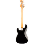 Black Squier Classic Vibe 70s Precision Bass Guitar with maple neck and vintage-style pickups.