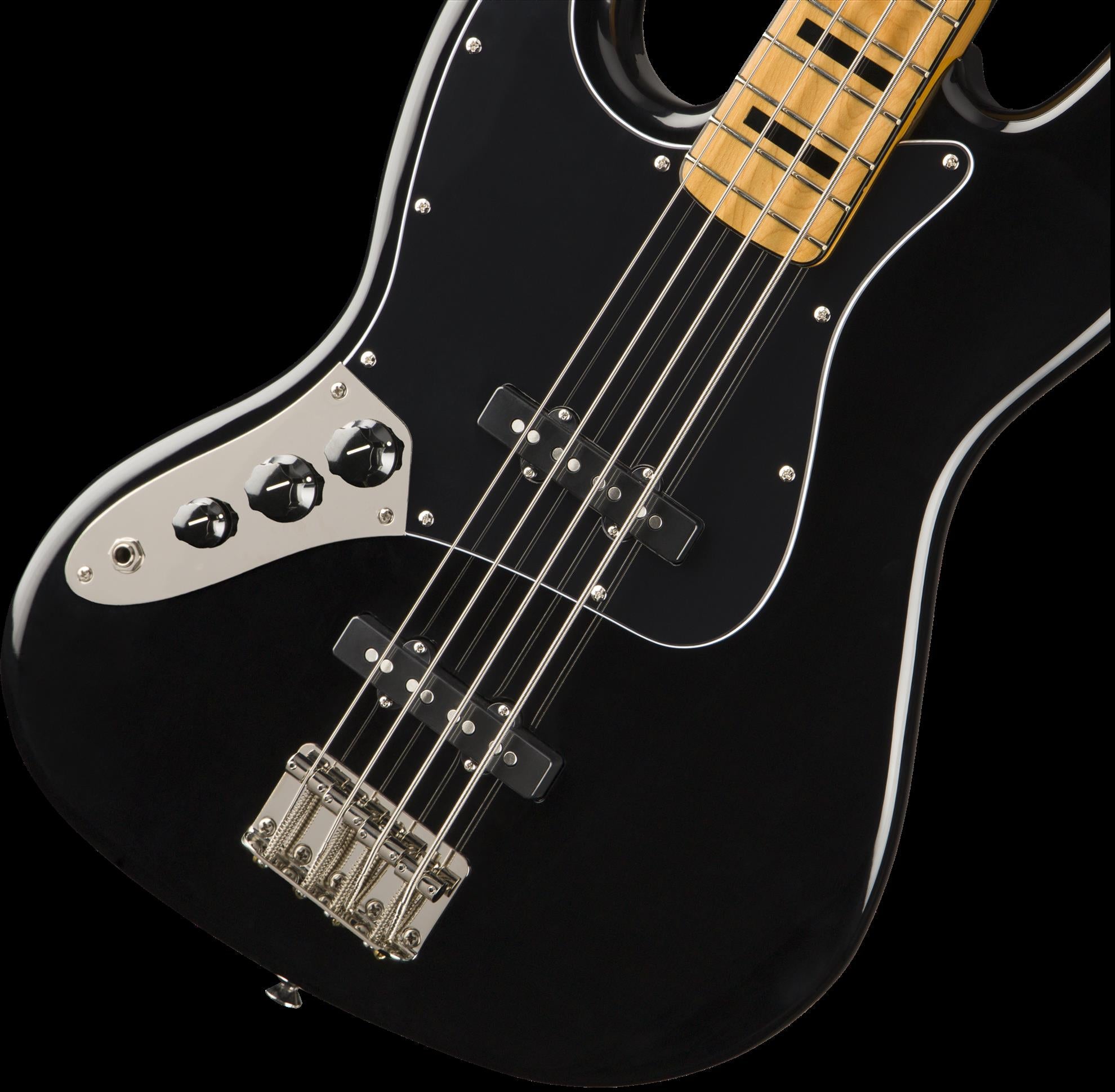 Squier Classic Vibe 70s Jazz Bass Left-Handed Guitar - Maple Neck - Black