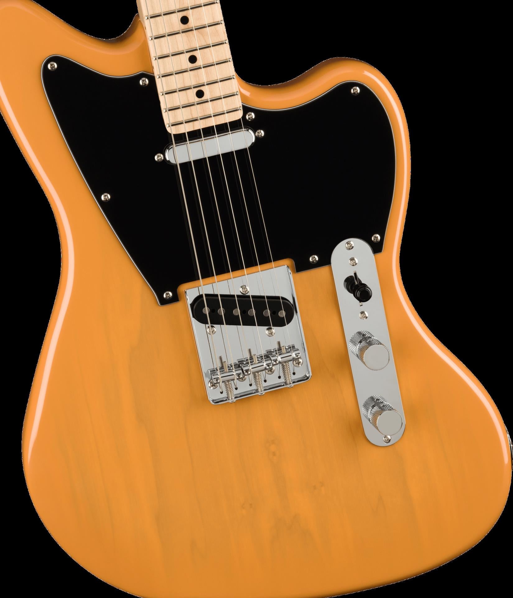 Squier Paranormal Offset Telecaster Electric Guitar - Maple Fingerboard - Black Pickguard - Butterscotch Blonde