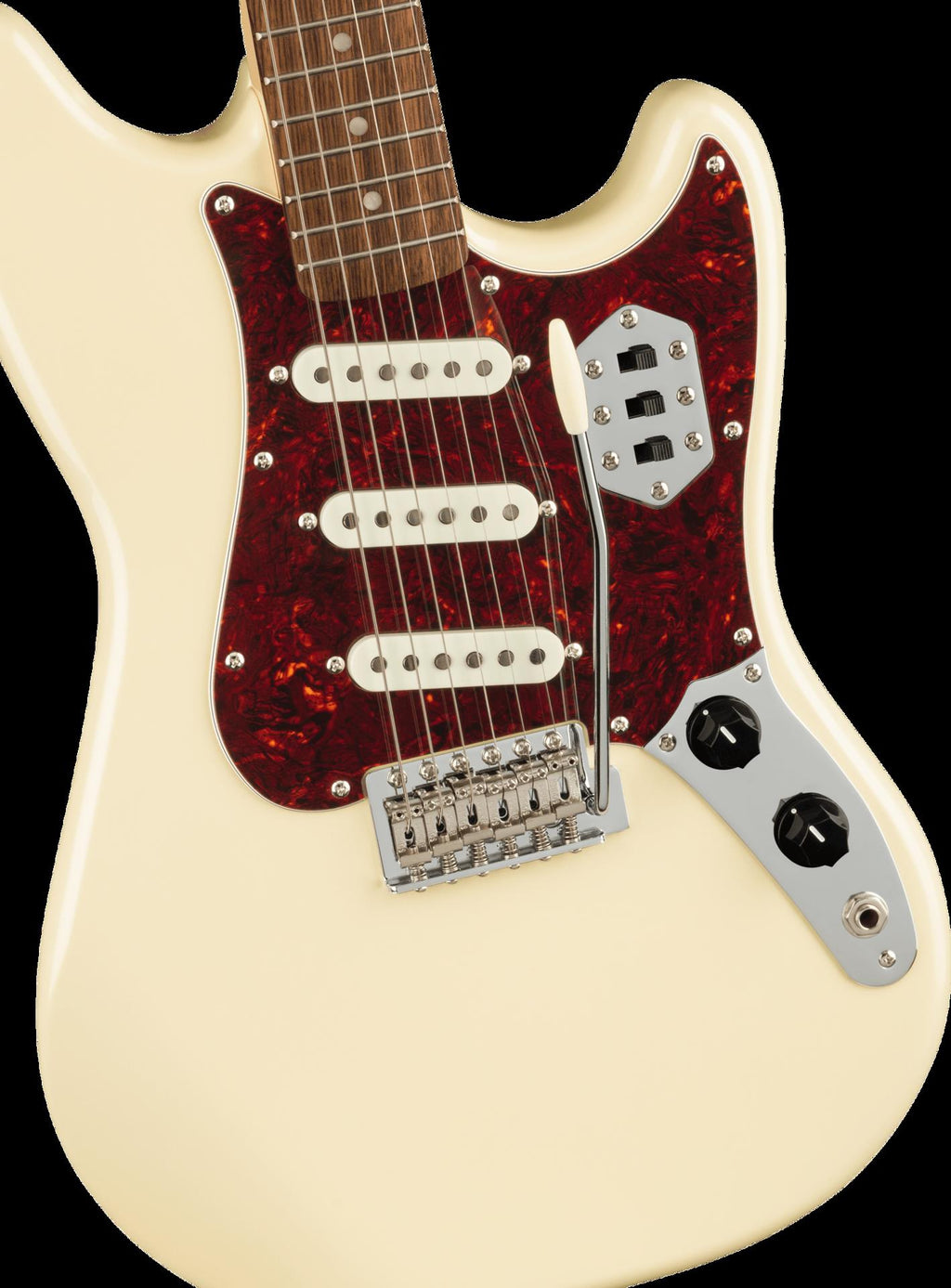 Squier Paranormal Cyclone Electric Guitar - Laurel Fingerboard - Tortoiseshell Pickguard - Pearl White