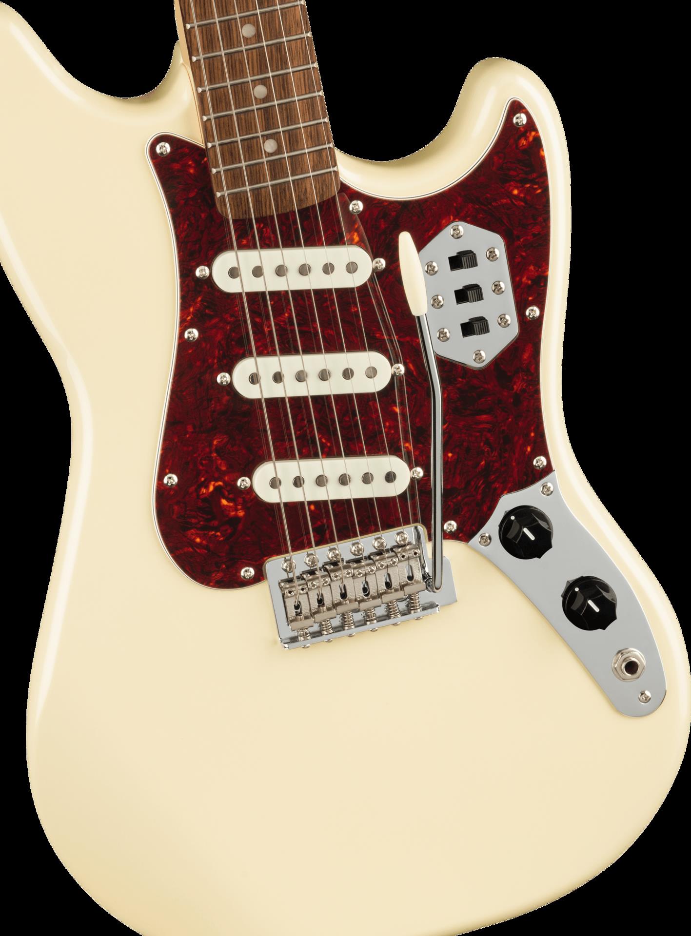Squier Paranormal Cyclone Electric Guitar - Laurel Fingerboard - Tortoiseshell Pickguard - Pearl White