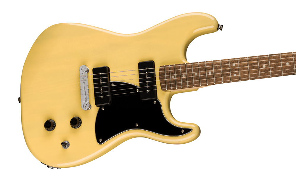 Squier Paranormal Strat-O-Sonic Electric Guitar with Laurel Fingerboard in Vintage Blonde