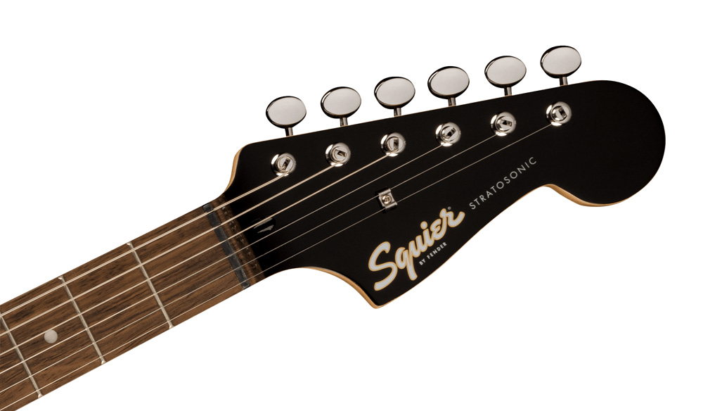 Squier Paranormal Strat-O-Sonic Electric Guitar with Laurel Fingerboard in Vintage Blonde