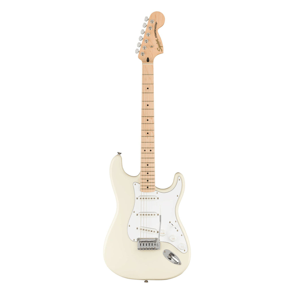 Squier Affinity Series Stratocaster, Maple Fingerboard, White Pickguard, Olympic White