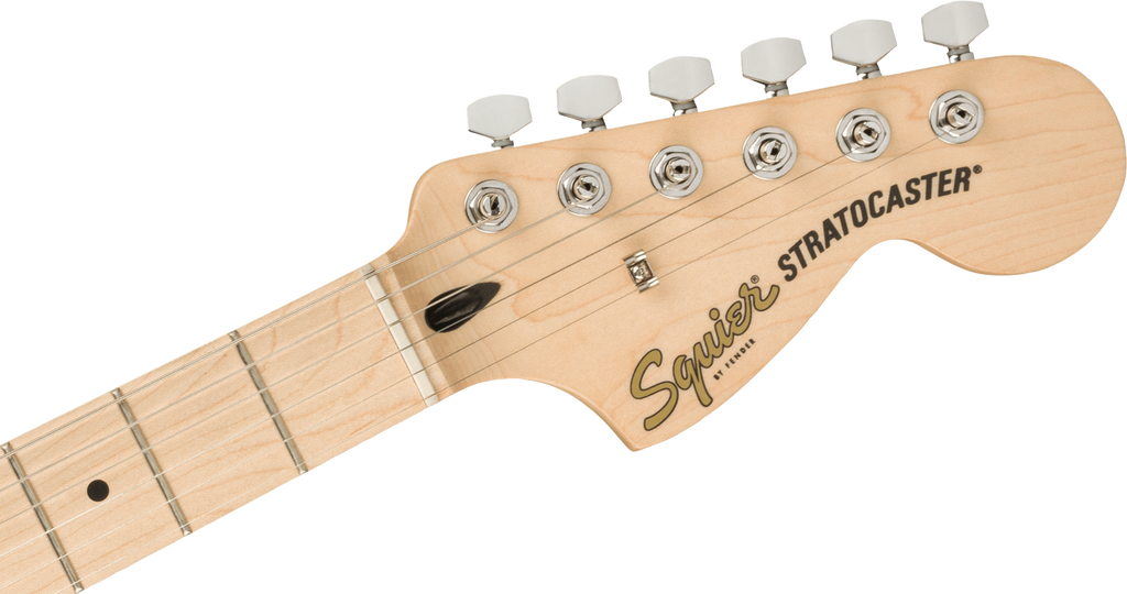 Squier Affinity Series Stratocaster, Maple Fingerboard, White Pickguard, Black