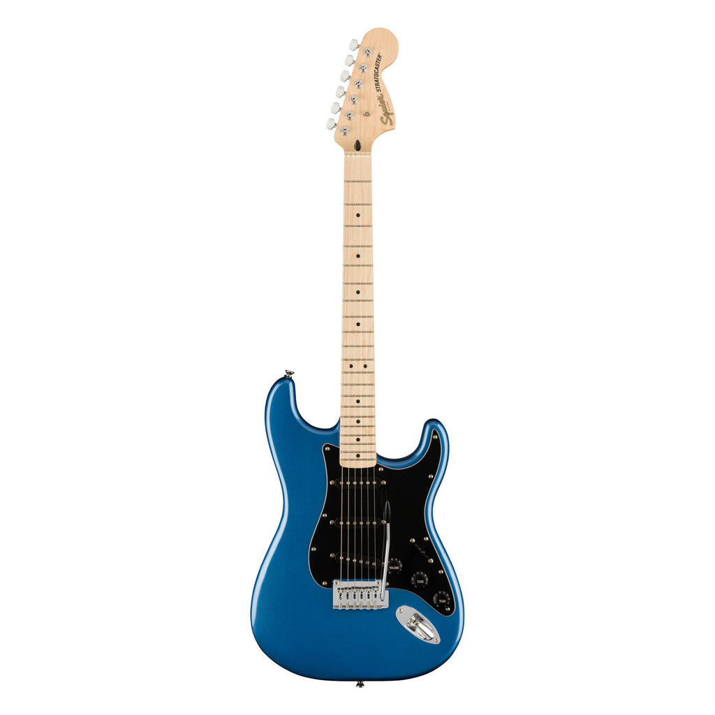 Squier Affinity Series Stratocaster, Maple Fingerboard, Black Pickguard, Lake Placid Blue