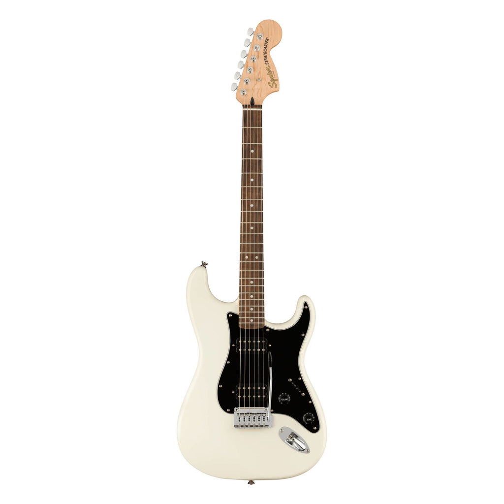 Squier Affinity Series Stratocaster, Maple Fingerboard, Black Pickguard, Olympic White